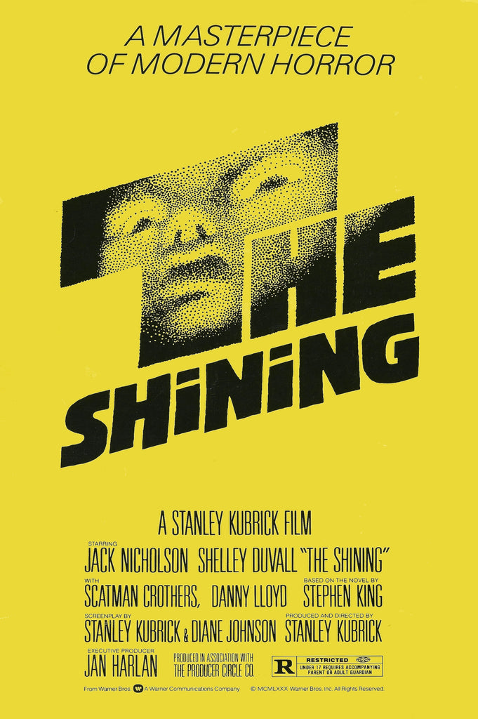 An original movie poster for the Stephen King film The Shining