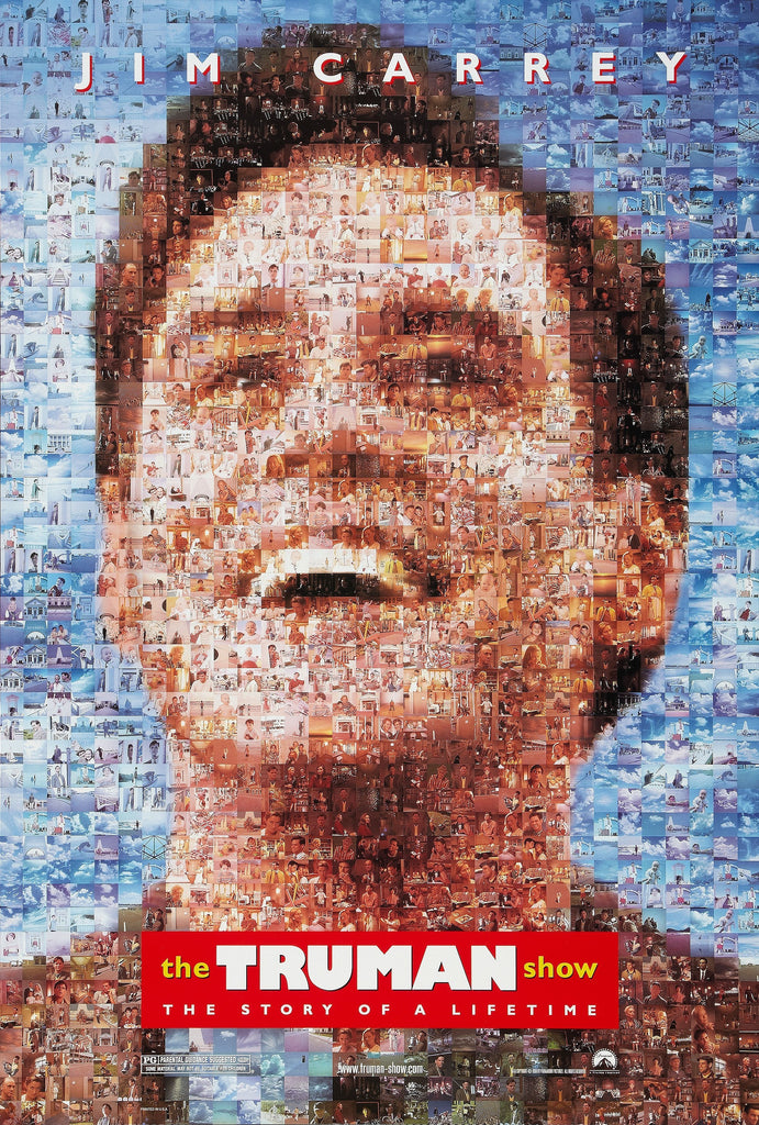 An original movie poster for the film The Truman Show