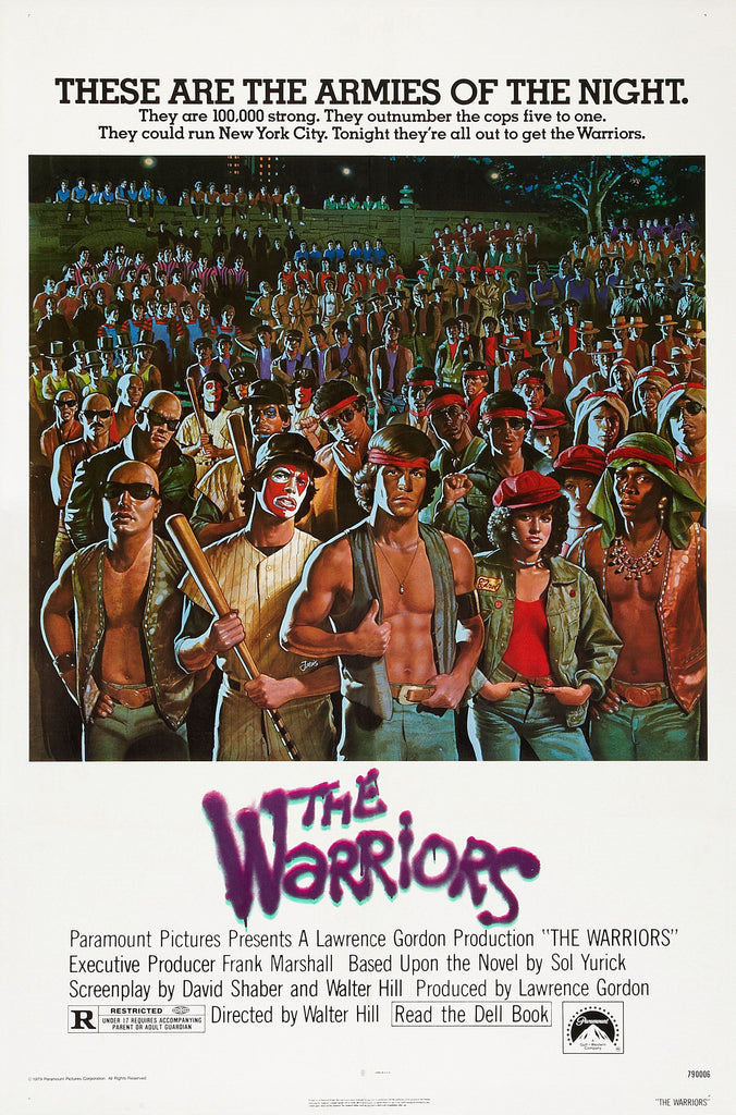 An original movie poster for the film The Warriors