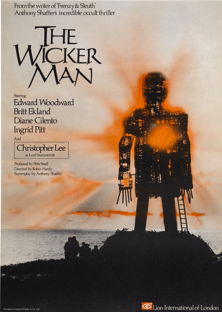 The UK one sheet movie poster for the film The Wicker Man