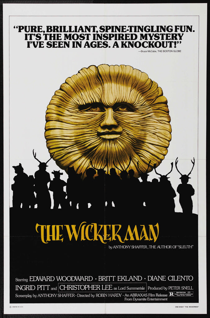 The US movie poster for the film The Wicker Man