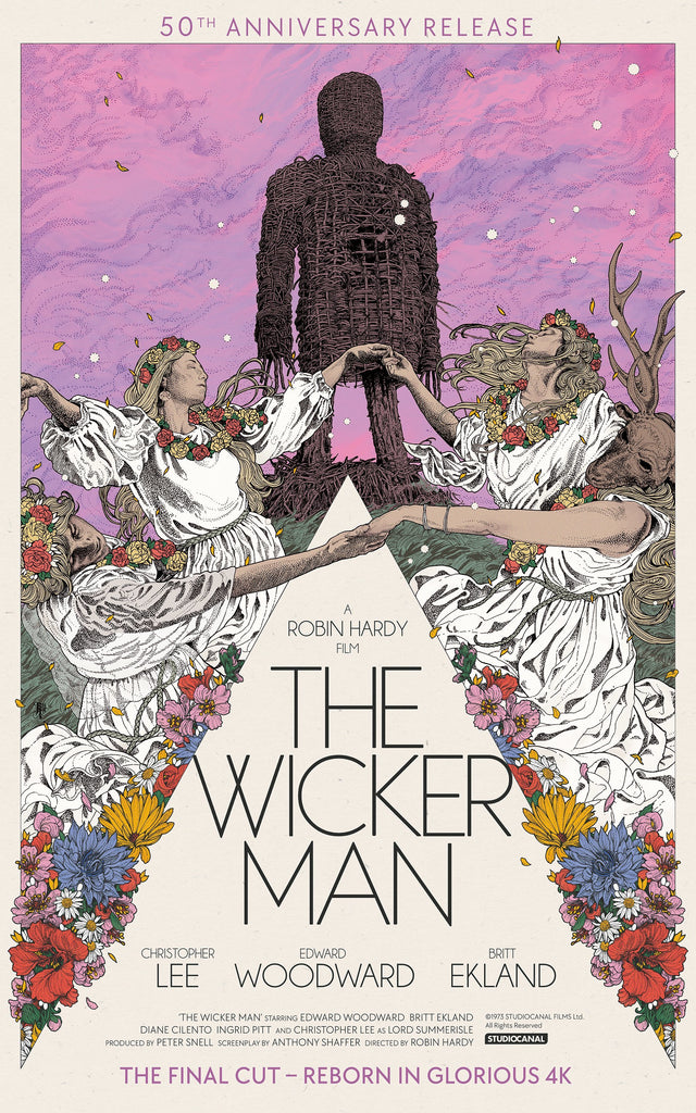 An original movie poster for the film The Wicker Man