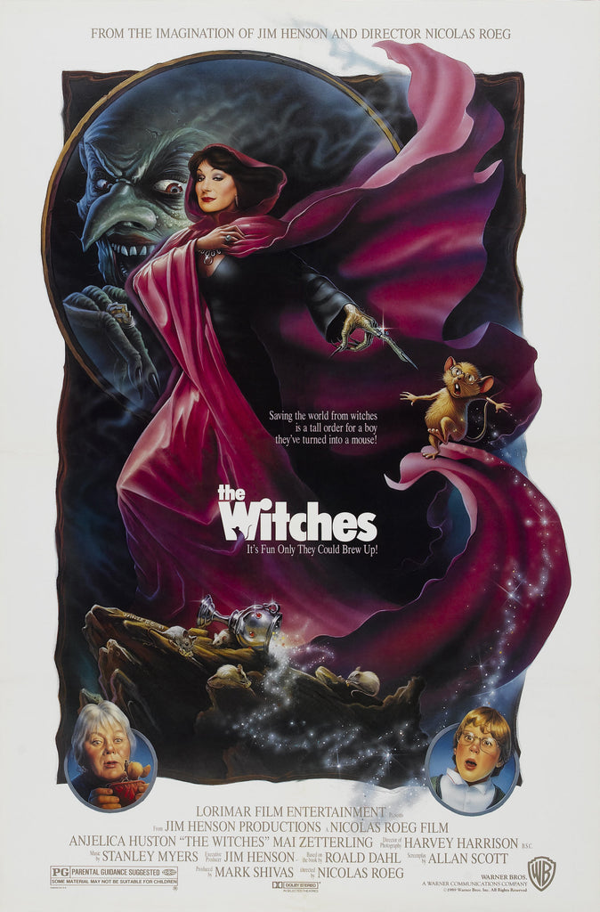 An original movie poster for the film The Witches