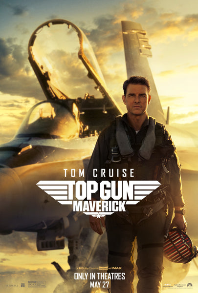 An original movie poster of the Top Cruise film Top Gun Maverick