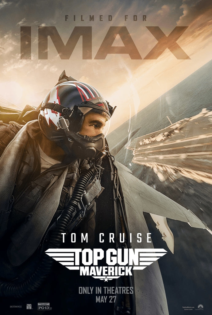 An original IMAX movie poster for the film Top Gun Maverick