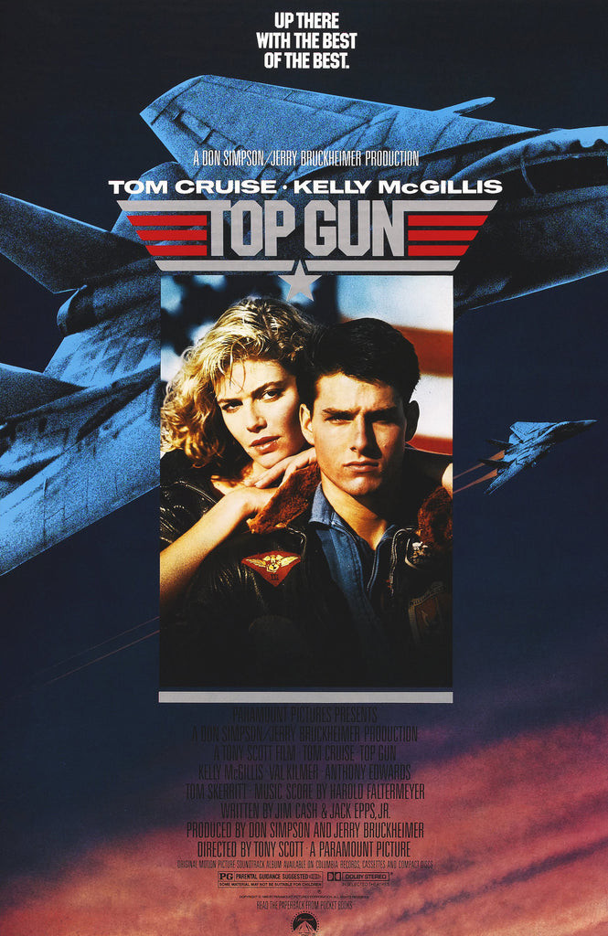 An original movie poster for the film Top Gun