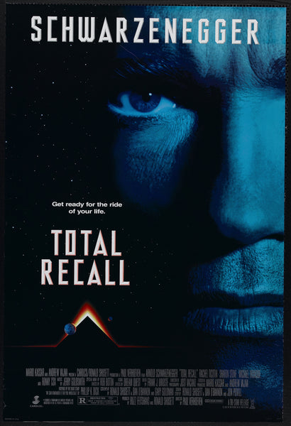 An original movie poster for the film Total Recall