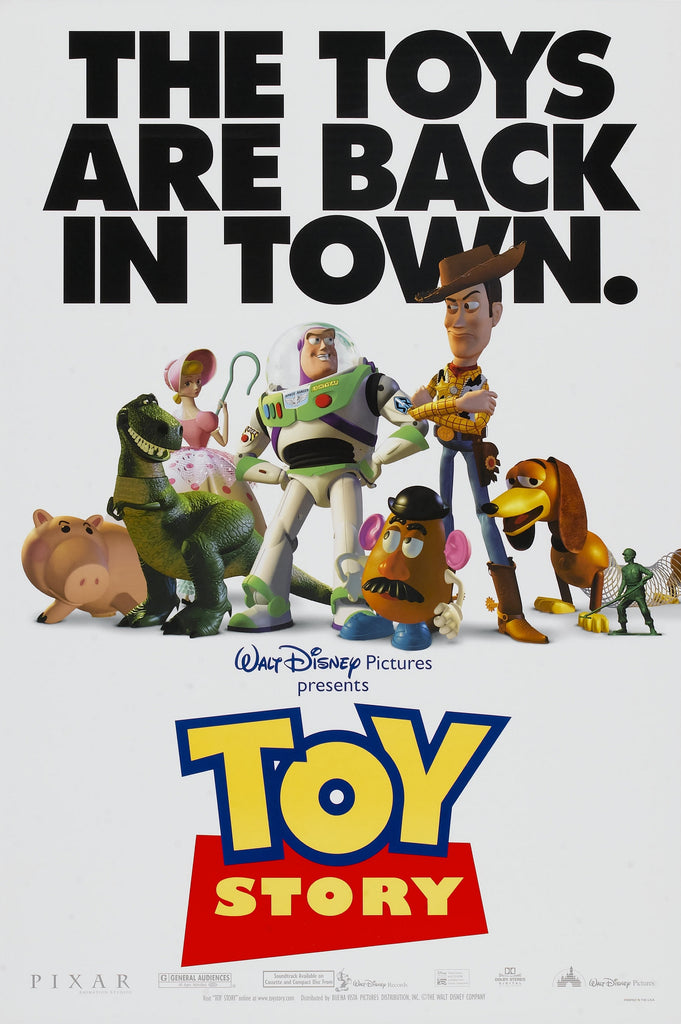 An original movie poster for the film Toy Story
