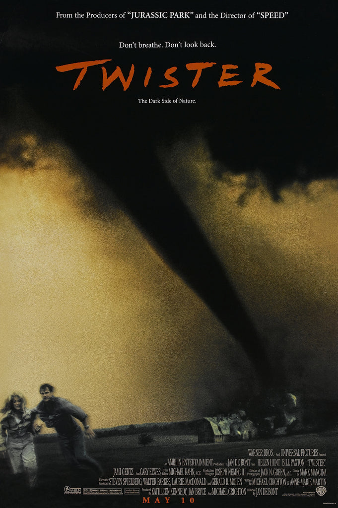 An original movie poster for the film Twister