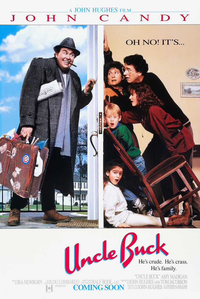 An original movie poster for the John Candy film Uncle Buck