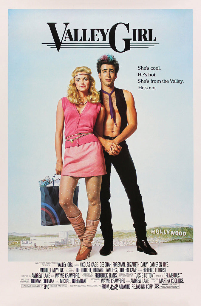 An original movie poster for the film Valley Girl