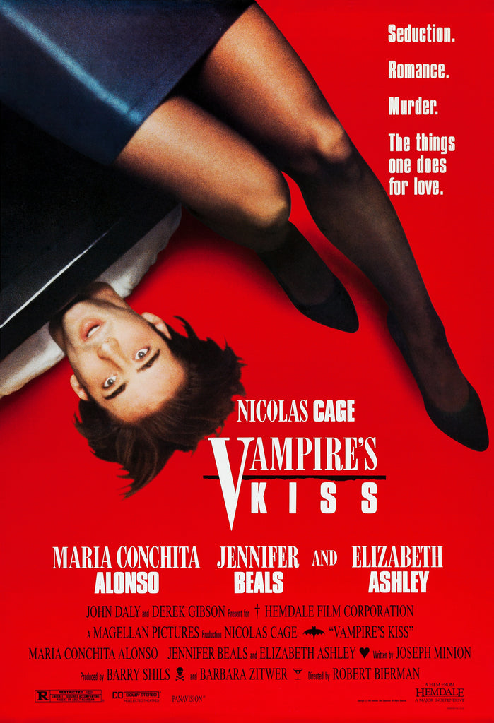 An original movie poster for the film Vampire's Kiss