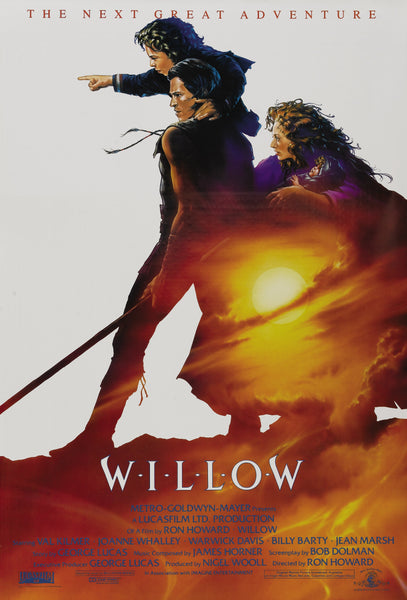 An original movie poster for the film Willow with artwork by John Alvin