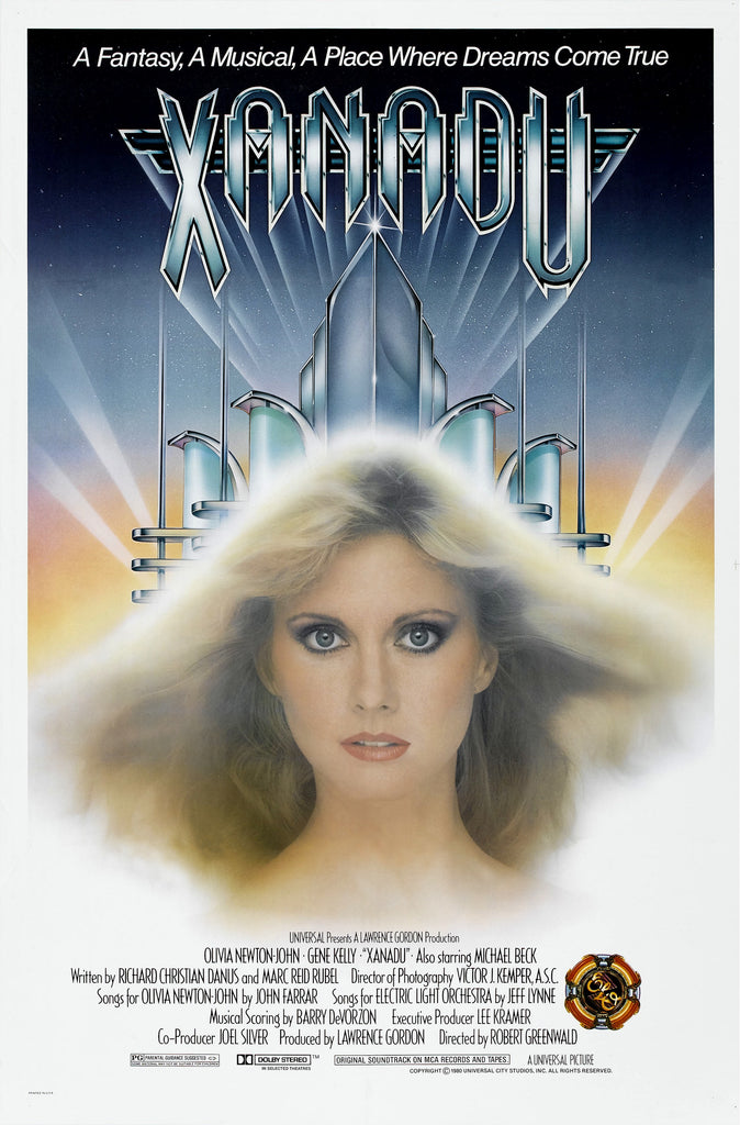 An original movie poster for the film Xanadu