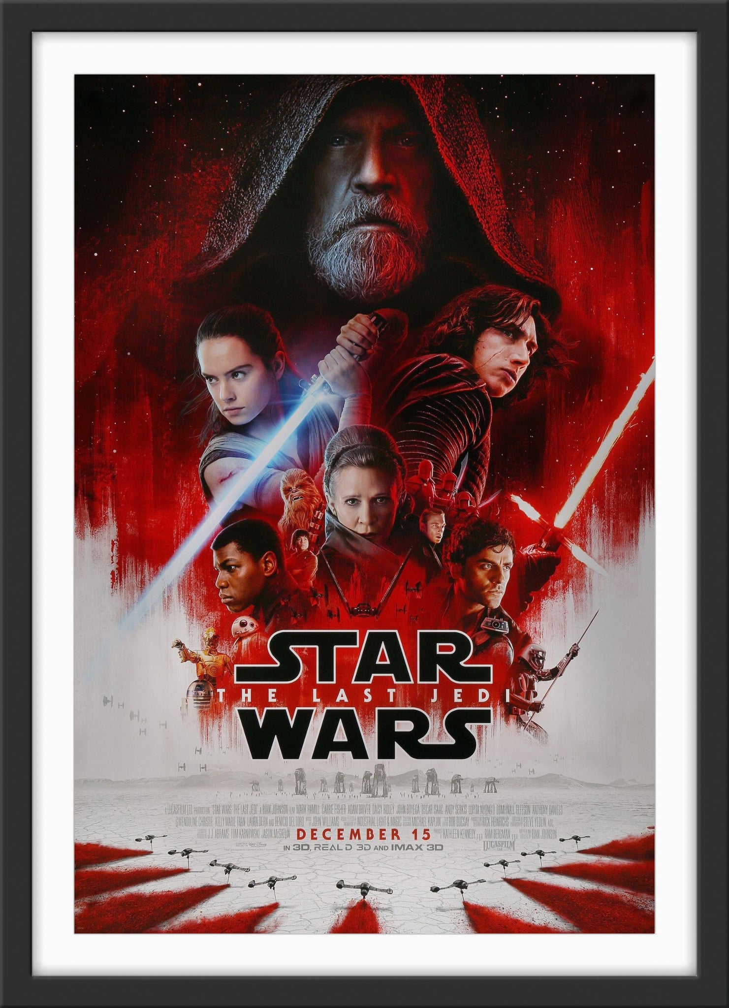 Sofocar Santo Cuidado Star Wars - The Last Jedi - 2017 - Original Movie Poster – Art of the Movies