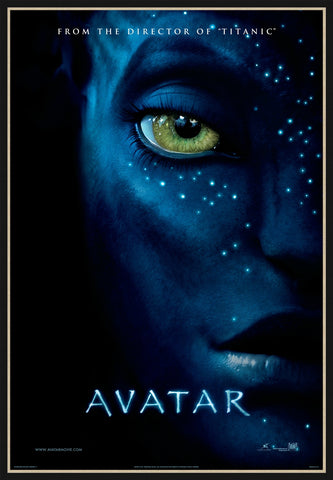 An original movie poster for the film Avatar