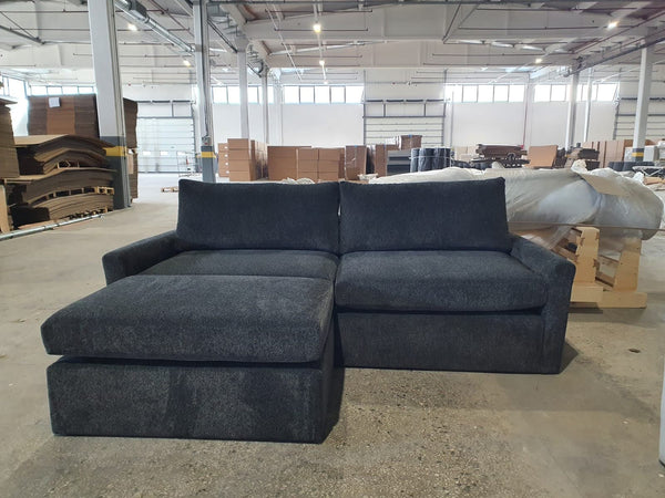 charcoal apartment sectional sofa with reversible chaise fabric modern at ASY Furniture Store