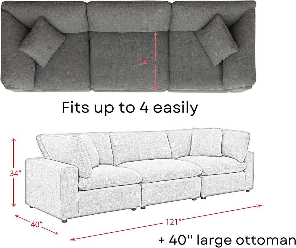 deep modular dupe cloud couch at ASY Furniture