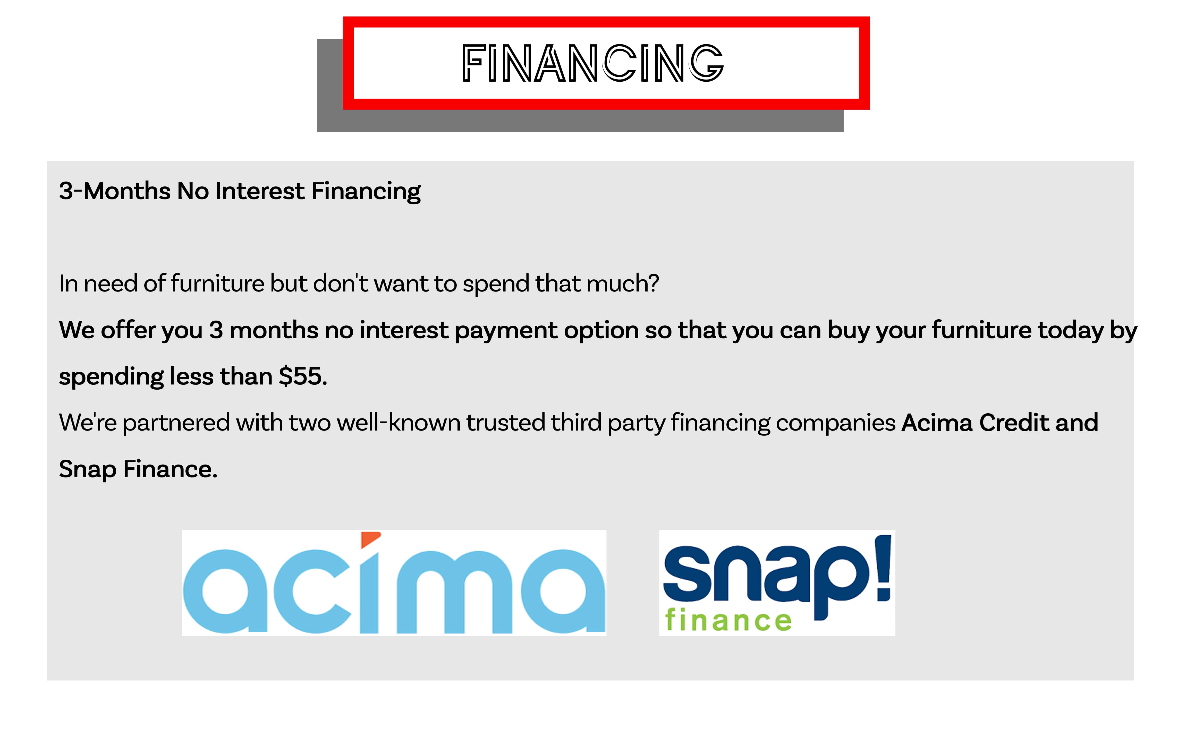 Interest Free 100 Days No Credit Needed Financing Decision Right