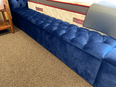 velvet storage platform bed at ASY furniture