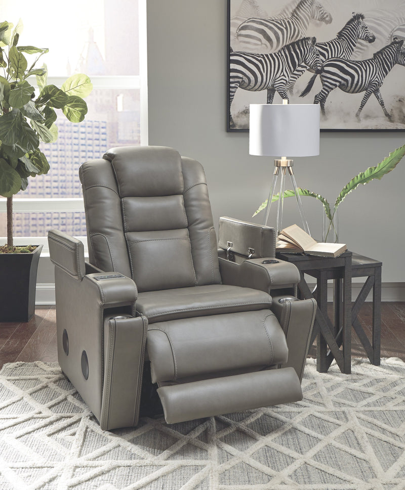 recliner with speakers in headrest