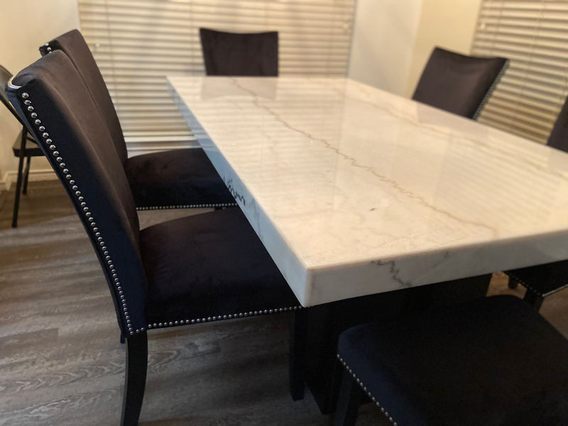 barker and stonehouse marble dining table and chairs