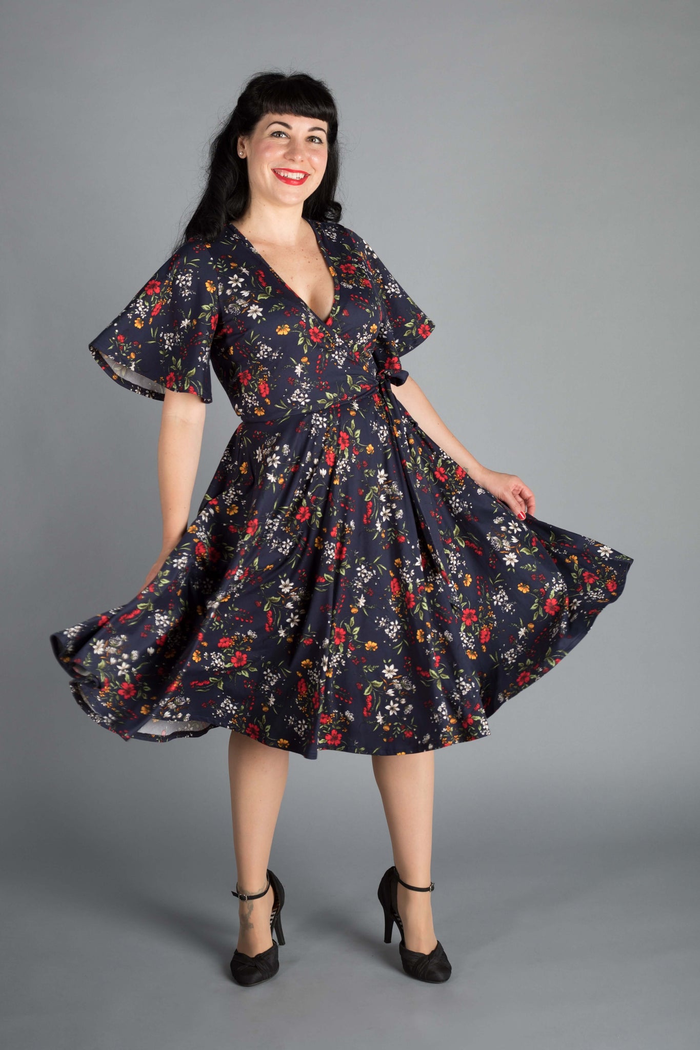 Aurora Dress in Edelweiss Print *pre order* | Wax Poetic Clothing