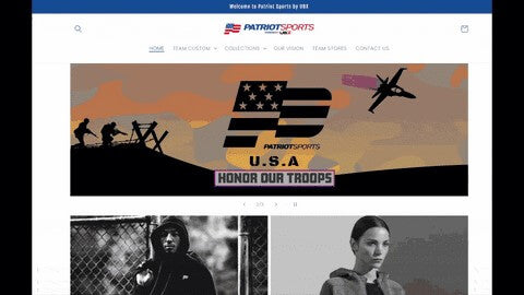 patriot sports website screen shot