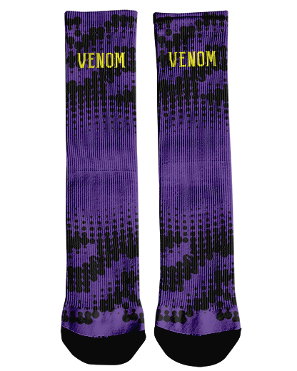SJVenom Snakeskin Purple Crew Socks product image