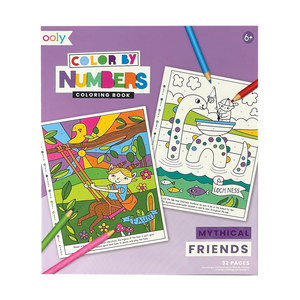 Mythical Friends Color By Number Coloring Book - ShenanigansToys - Mythic Coloring Book