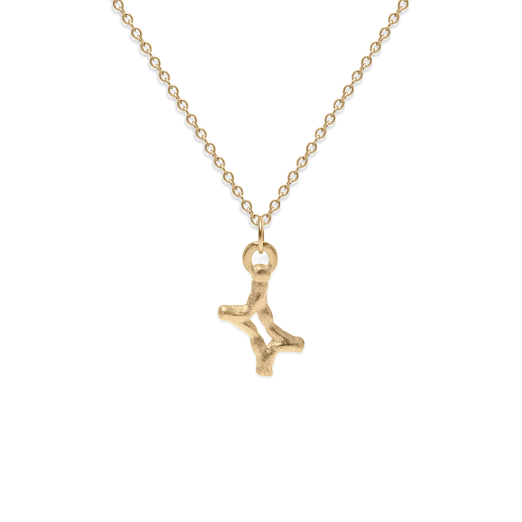 Zodiac Charm Necklace (Gemini) Solid Gold 14 ct - Stilnest INT product image