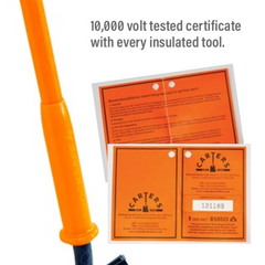 Poly-fibre insulated shock pro® range  Orbit by Lapwing  Carters EST. 1746 10,000 Volt tested Certificate with every insulated tool.