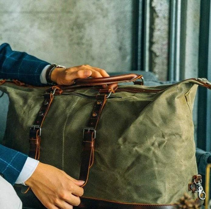 Waxed Canvas Duffle Bags - Vintage Travel Bags - Woosir