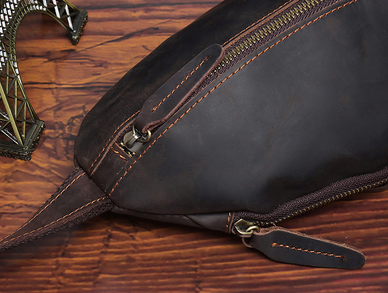 Woosir Genuine Cowhide Leather Outdoor Sling Bag