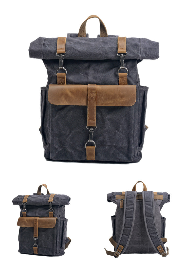 Woosir-großer Vintage-Canvas-Rucksack für Herren und Damen