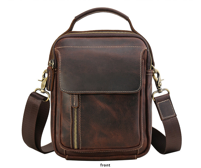 Woosir Genuine Leather Mens Shoulder Bag