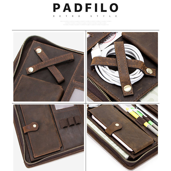 Handmade Retro Leather Portfolio iPad Pro 10.5