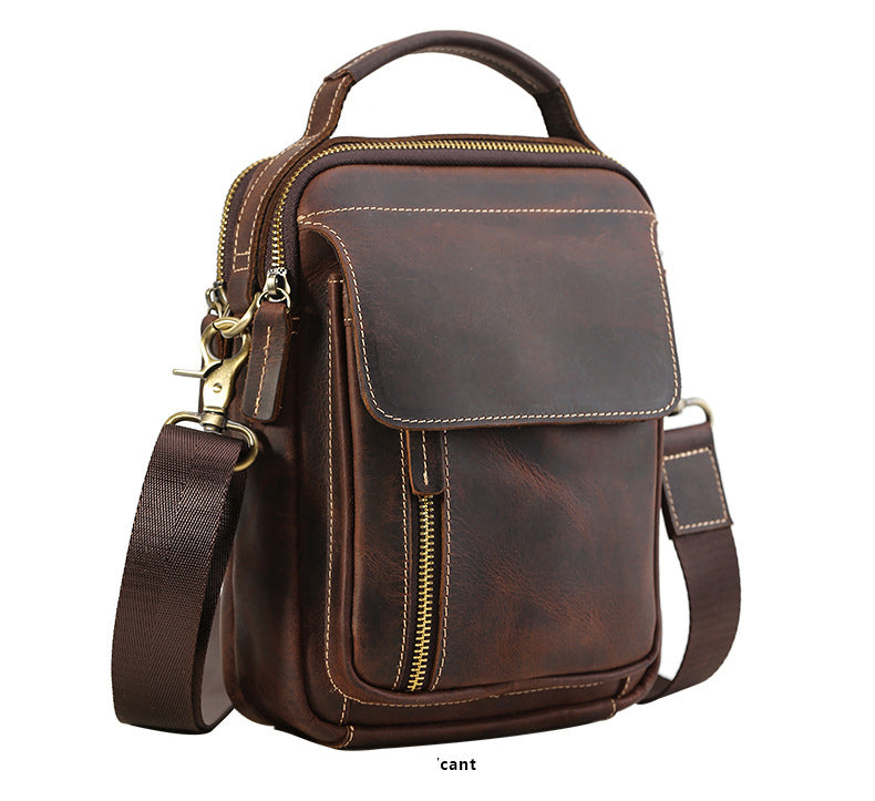 Woosir Genuine Leather Mens Shoulder Bag