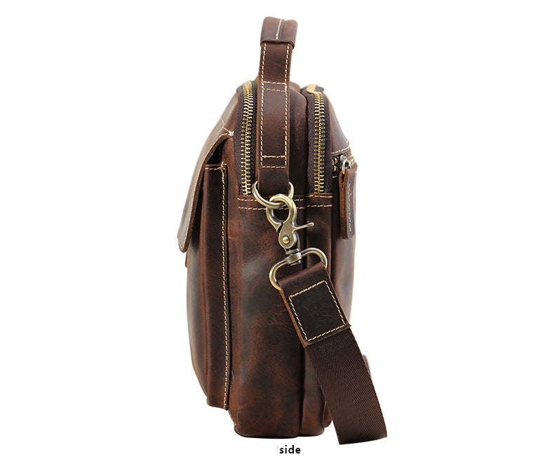 Woosir Genuine Leather Mens Shoulder Bag