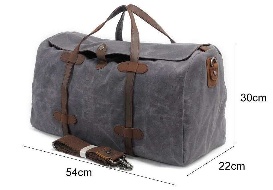 Waterproof Waxed Canvas Duffel Handbag Weekend Bag-woosir