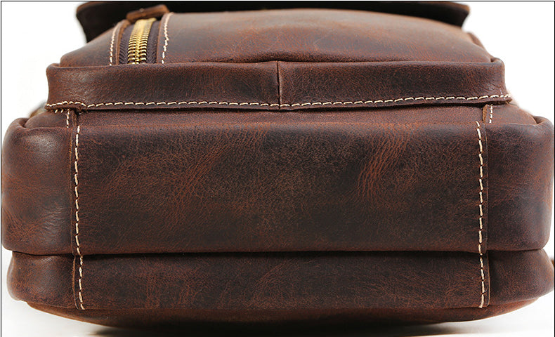Woosir Genuine Leather Mens Shoulder Bag