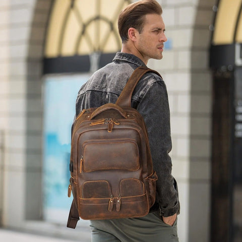 Best Leather Backpacks for Work and Business | Woosir