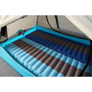 Inflated Sleeping Pad Lightweight Ergonomic Textured Design - Sleeping Pad - sky blue---Woosir