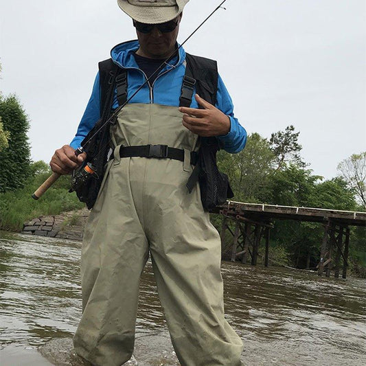 Outdoors Breathable Wading Pants with Boots - Woosir