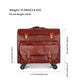 Woosir 20 Inch Rolling Luggage Vintage Leather Carry On Suitcases - Genuine Leather Luggage - Wine Red---Woosir
