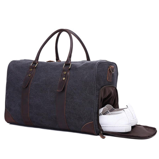 Canvas & Leather Safari Duffle Bag