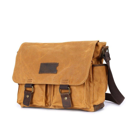 Waxed Canvas Messenger Bag - Woosir