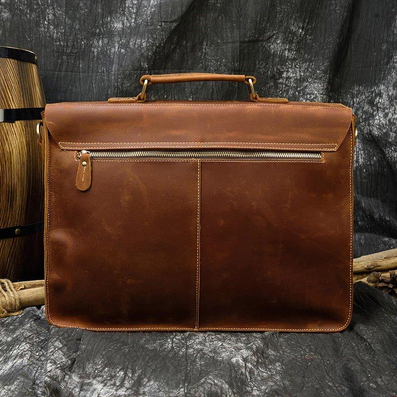 Woosir Slim Leather Laptop Bag for Men