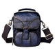 Woosir Vintage Dual-Use Messenger Shoulder Bag for Men - Leather Messenger Bag - Blue---Woosir