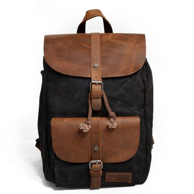 Cool Mens Waxed Large Canvas Backpack Travel Canvas Backpack for Men –  iwalletsmen